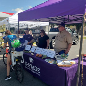 K-State Research and Extension booth at a community event