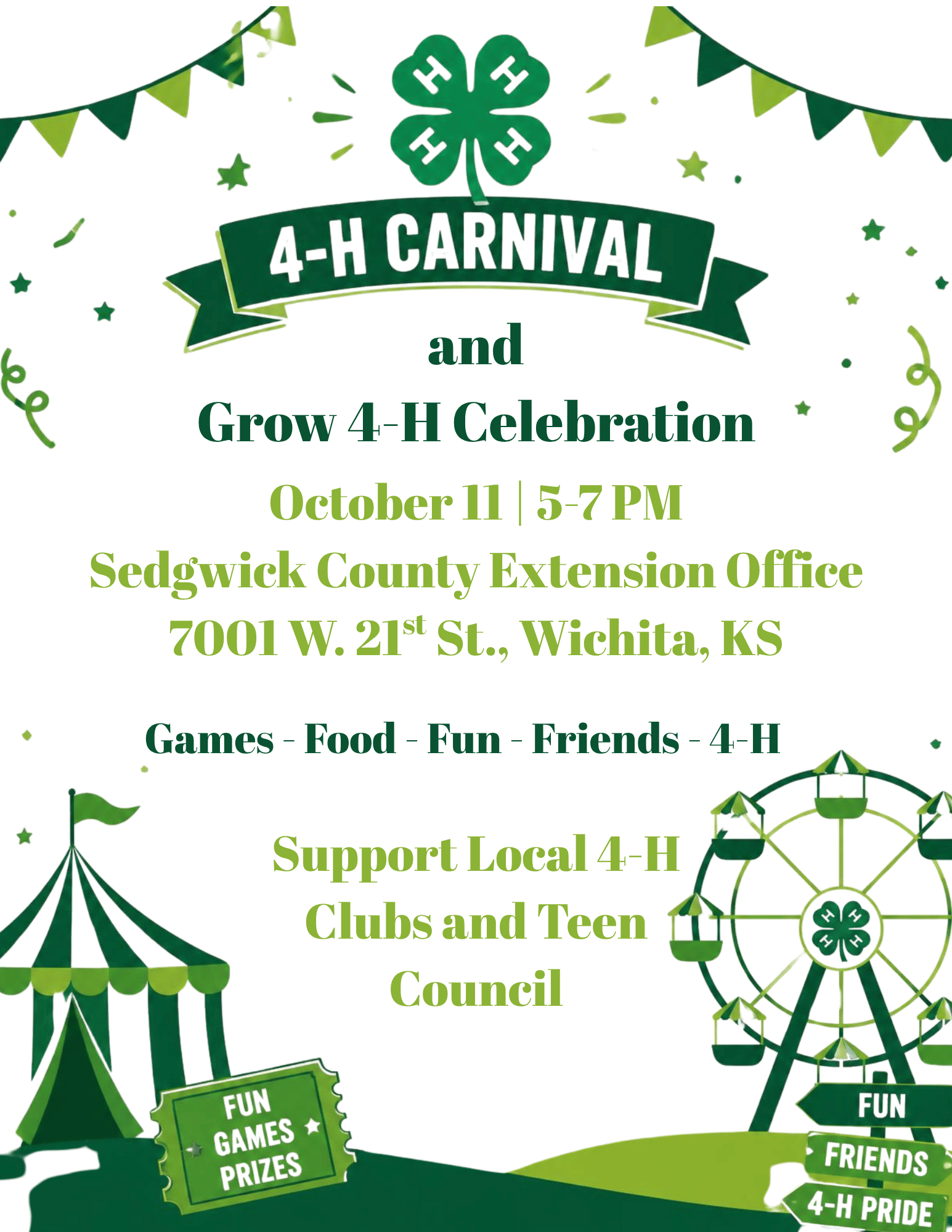 Grow 4-H and Carnival Flyer