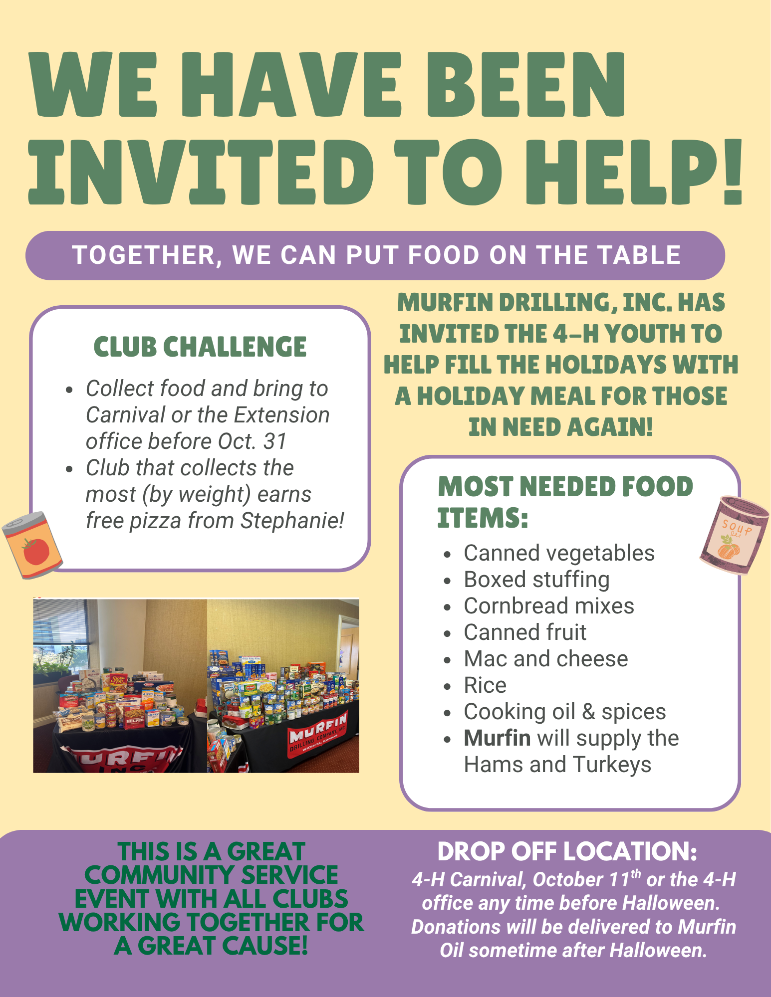 Food challenge flyer