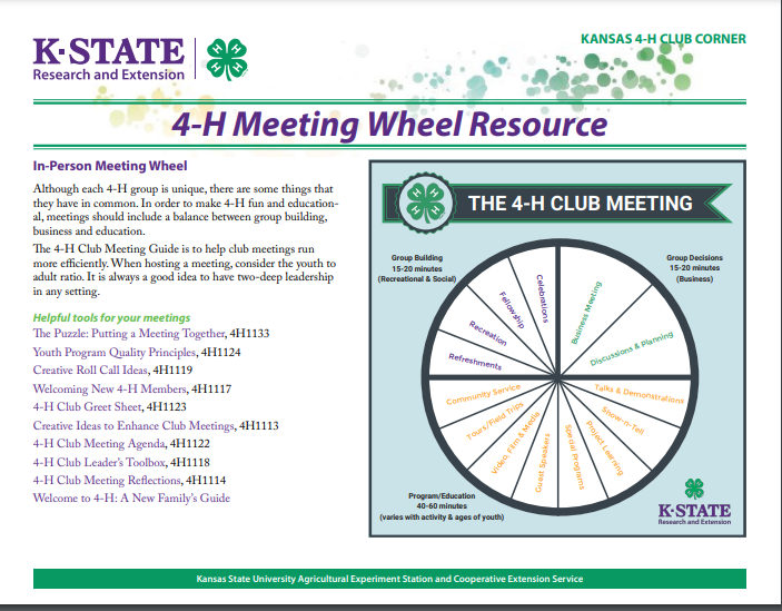 4-H Meeting Wheel