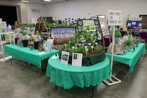 Display of plants and educational posters